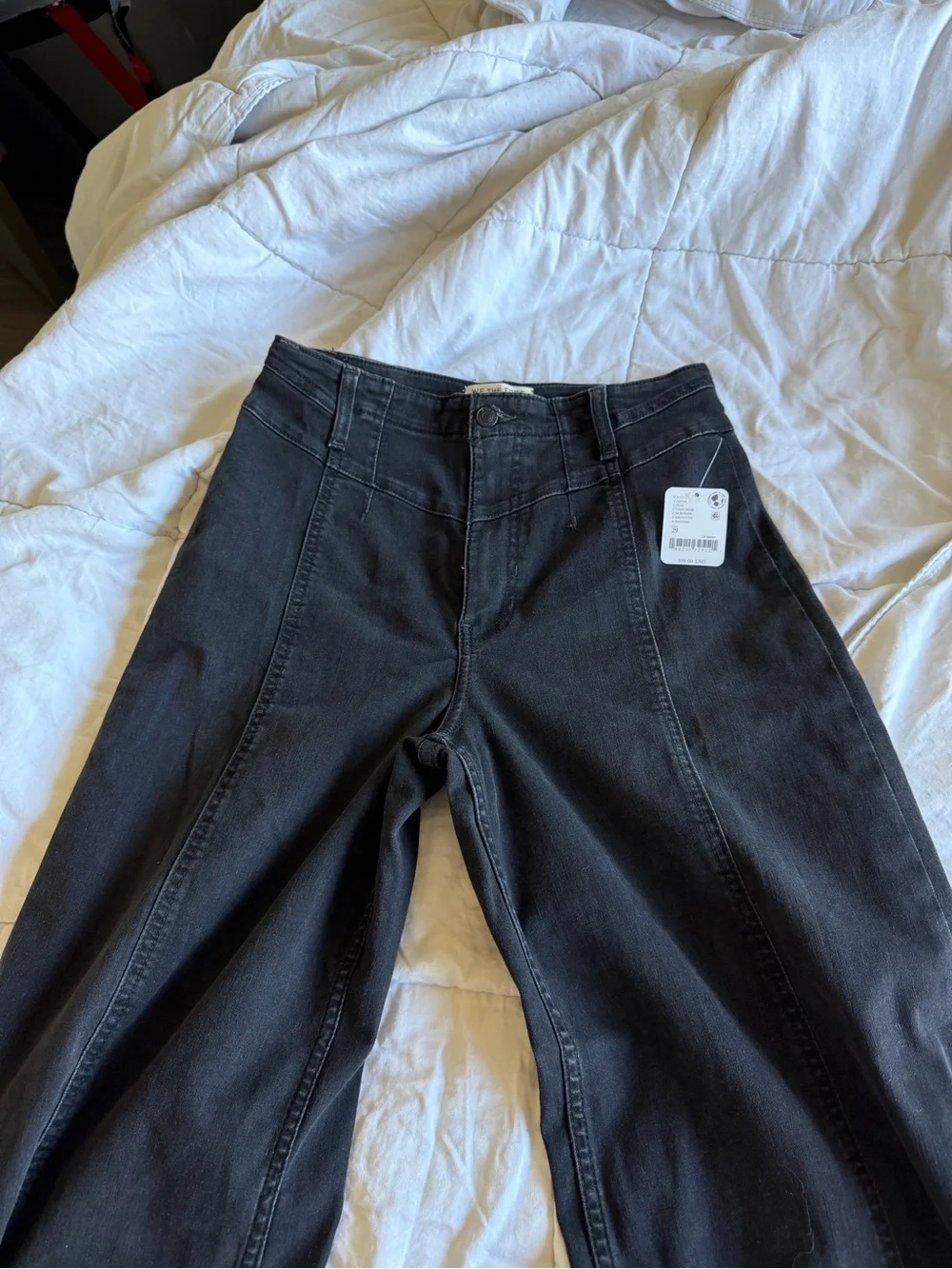 Free People High-Rise Black Flare Jeans - Women
